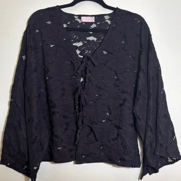 Free People Lace kimono jacket top - Picture 4 of 9